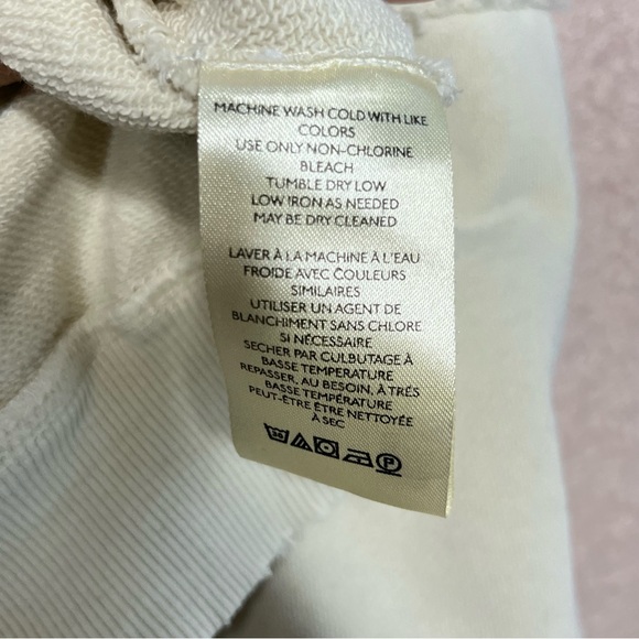 Free People Sweet Deets Sweatshirt-Women’s S-Cream Oversized Pullover Cotton - Picture 11 of 12